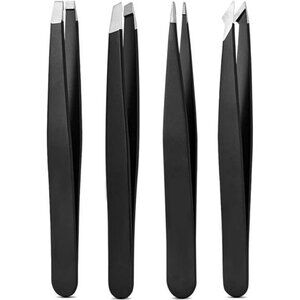 Tweezers Set, High Precision Stainless Steel Eyebrow Tweezers for Facial Hair